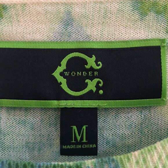 C Wonder cotton watercolor chevron sweater. M - Picture 2 of 6